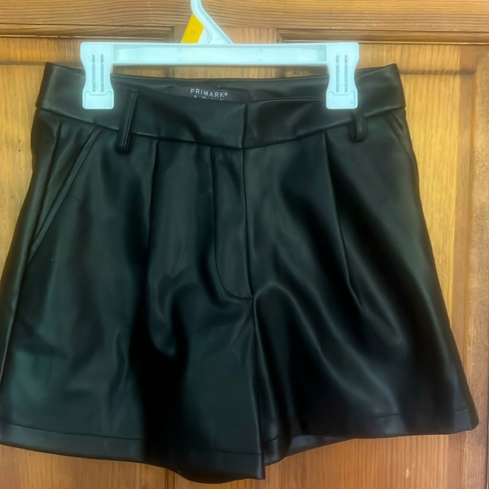 NWT pleather shorts.